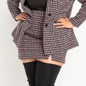 NWT Eloquii Tweed Miniskirt with Elastic Waistband Size 14